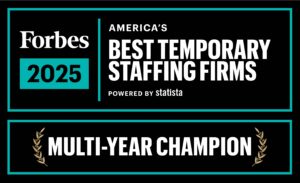 Forbes Best Temporary Staffing Multi-Year Champion