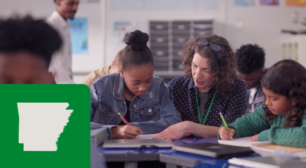 paraprofessional with student in Arkansas