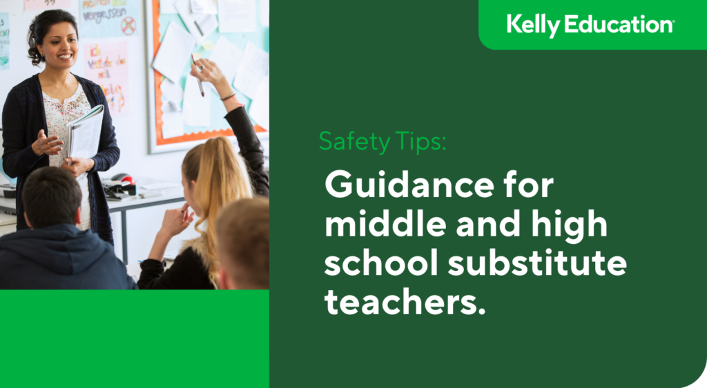 middle and high school substitute teacher safety